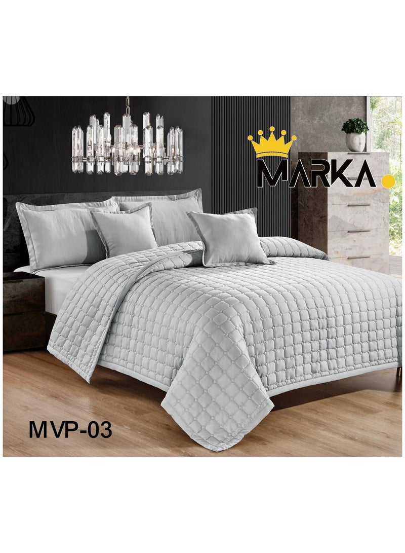 طقم لحاف سادة نفرين – 6 قطع – لحاف 250×230 سم – شرشف كامل 200×200+30 سم