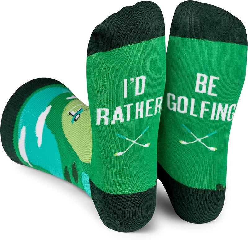 Lavley Funny Golf Socks - Fun gift for golfers - Unisex one size fits most - Great for birthdays or stocking stuffers - Image 1