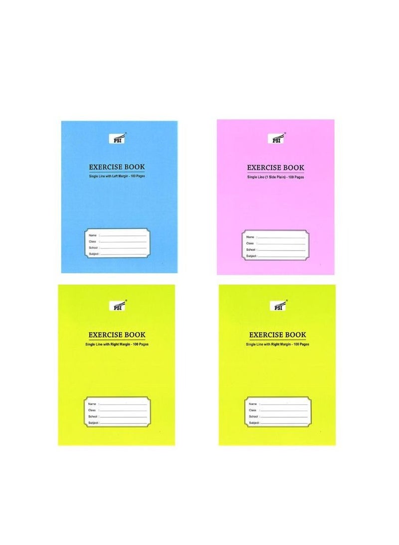 Psi 4 -Piece School Notebooks Multicolor - Image 1