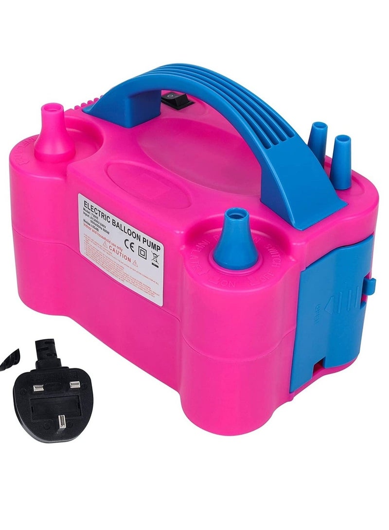 ELTRAZONE Electric Air Balloon Pump Multi Color Electric Balloon Pump Portable Air Blower Dual Nozzle Balloon Inflator for Fast and Easy Bulk Balloons Filling for Event and Party Decoration