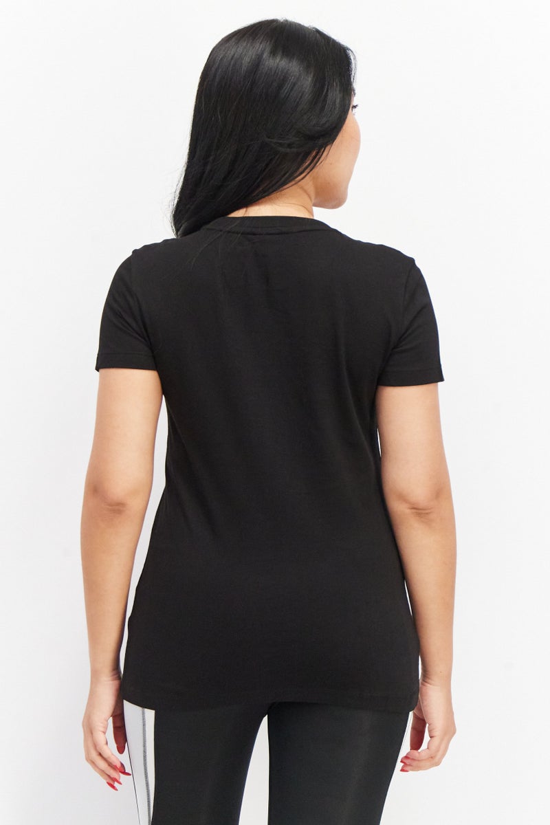 PUMA تي شيرت تدريب قصير الأكمام للنساء، أسود - Image 2