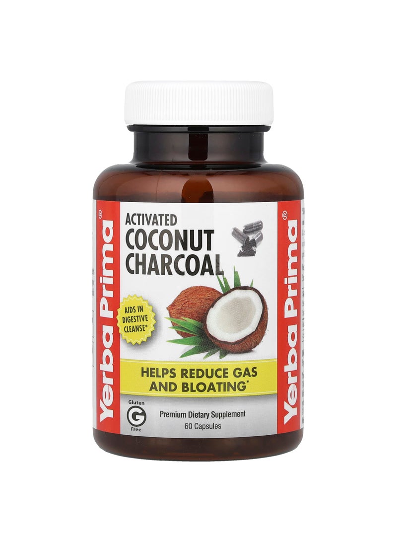 Activated Coconut Charcoal, 60 Capsules (130 mg per Capsule)