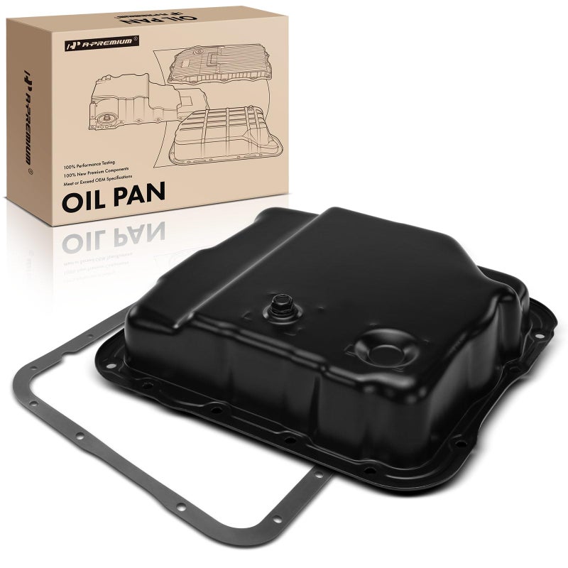 APremium Transmission Oil Pan with Drain Plug Gasket Compatible with 4L60E 4L65E 4L70E Transmission Chevy Silverado 1500 19992013 Tahoe Express Blazer GMC Sierra 2500 Jimmy Safari Sonoma