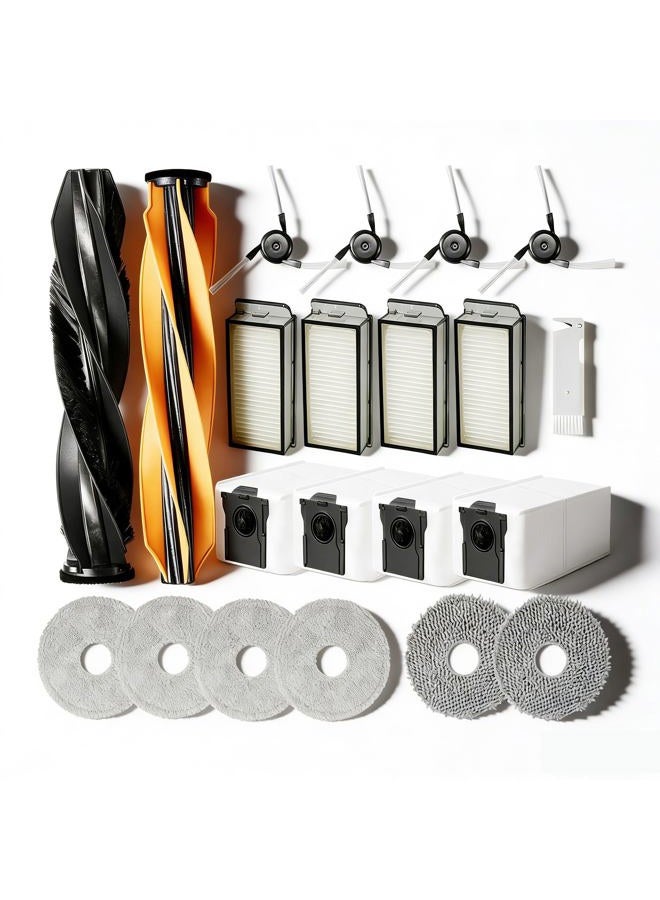 Joybros Accessories For Dreame X50 Ultra Complete / L40S Pro L50 Ultra, Mop X6; Bags X4; Hepa Filter Main Brushes X2; Side X4 - Image 1