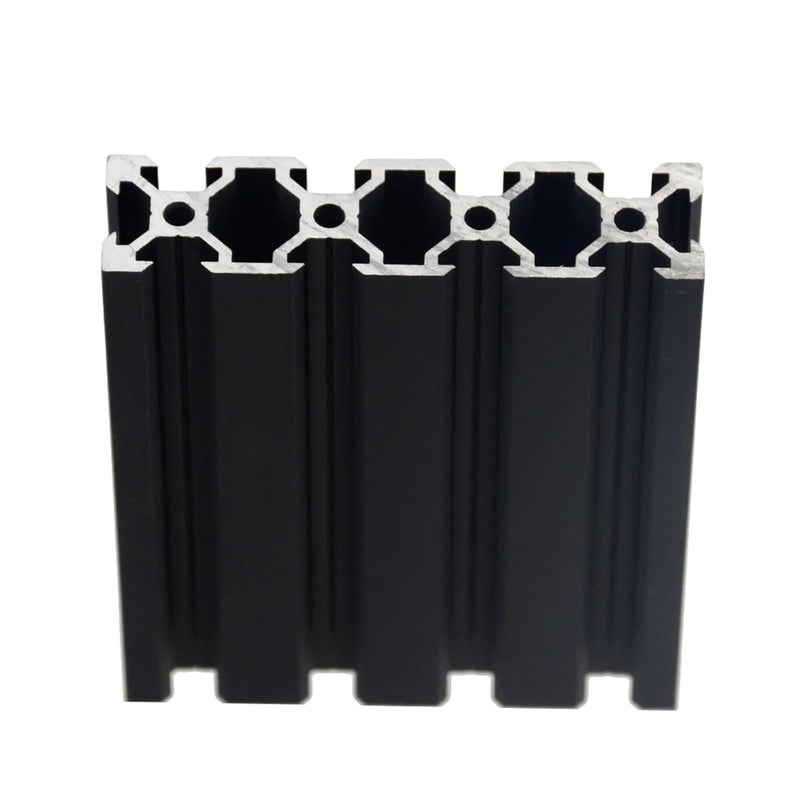 RAHBI 1PC Black 2080 V-Slot European Standard Anodized Aluminum Profile Extrusion 100-800mm Length Linear Rail for CNC 3D Printer Leisurely(Size:350mm) - Image 2