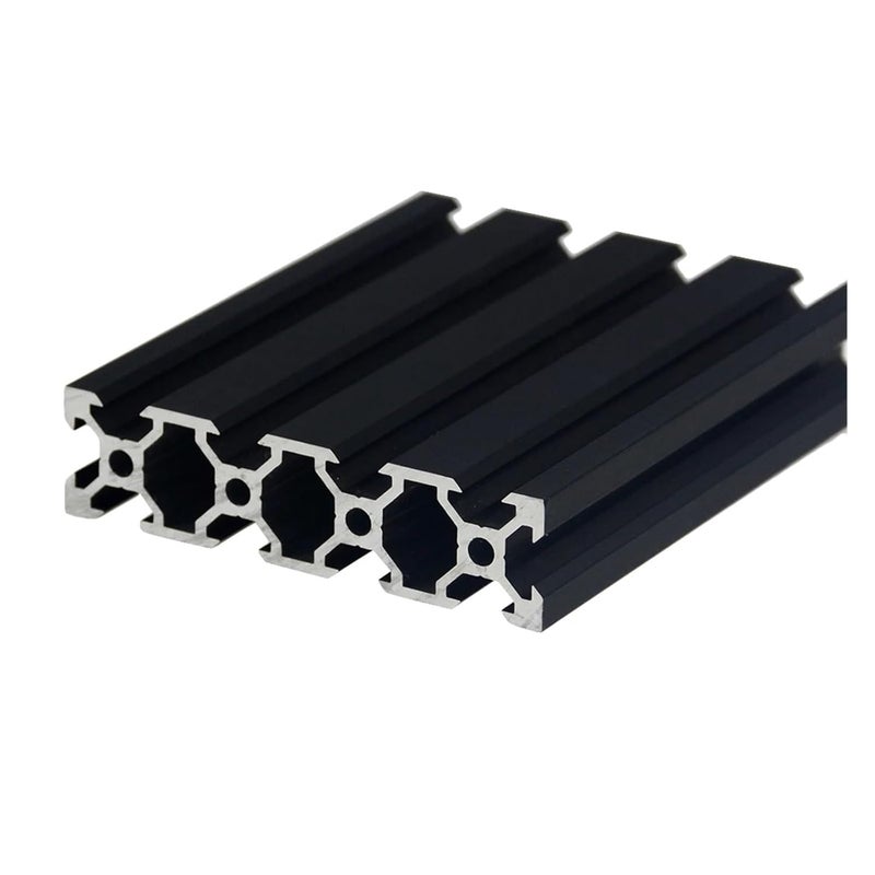 RAHBI 1PC Black 2080 V-Slot European Standard Anodized Aluminum Profile Extrusion 100-800mm Length Linear Rail for CNC 3D Printer Leisurely(Size:350mm) - Image 1