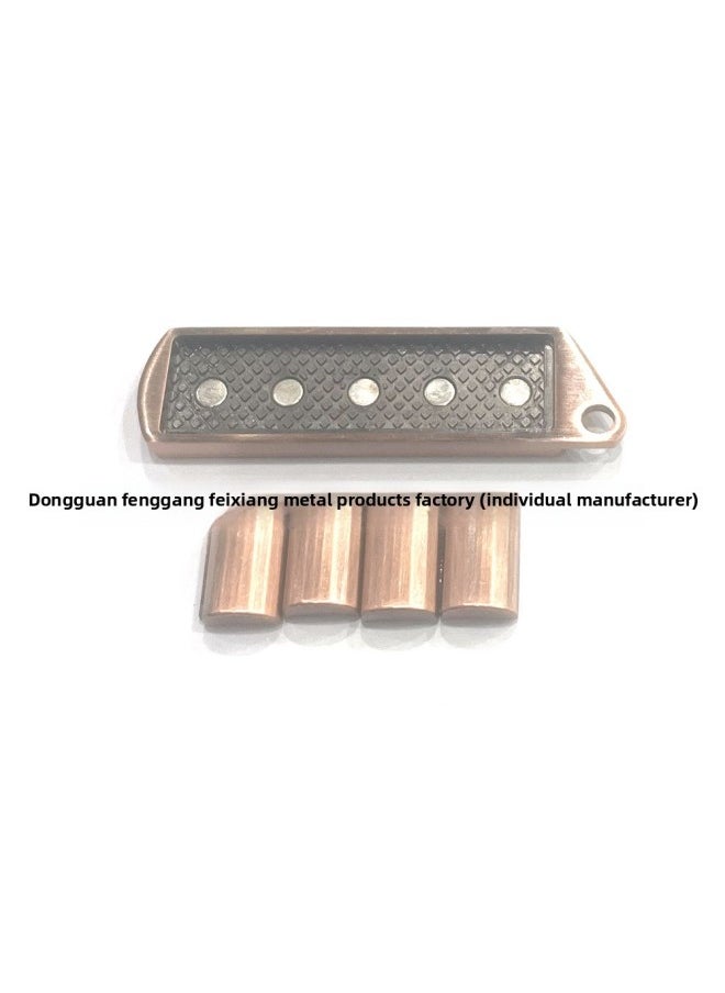 Generic - EDC Metal Pap Card Push Card Decompression Toy Carry-on Push Card Mini Pea Pod Bronze-Color:Copper Color - Image 1