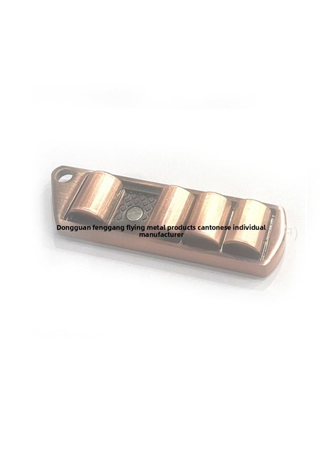 Generic - EDC Metal Pap Card Push Card Decompression Toy Carry-on Push Card Mini Pea Pod Bronze-Color:Copper Color - Image 1