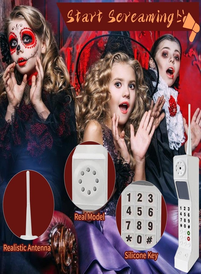 TOTITOM Retro Brick Cell Phone Ornament, Vintage Cellular Phone Model, Old Fashioned Cell Phone Template for Family Decoration Simulation Photographic Ornaments (White) - Image 3