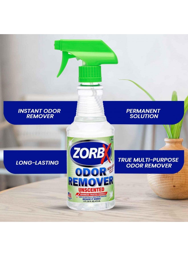 ZORBX Unscented Odor Eliminator for Strong Odor - Used in Hospitals & Healthcare Facilities | Advanced Trusted Formula, Fast-Acting Odor Remover Spray for Dog, Cat, House & Carpet (16 Oz.) - Image 3