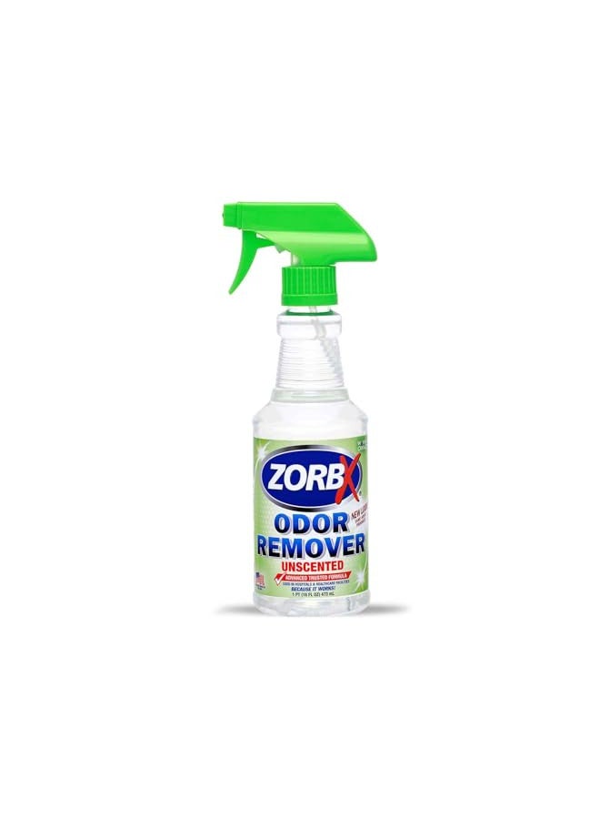 ZORBX Unscented Odor Eliminator for Strong Odor - Used in Hospitals & Healthcare Facilities | Advanced Trusted Formula, Fast-Acting Odor Remover Spray for Dog, Cat, House & Carpet (16 Oz.) - Image 1
