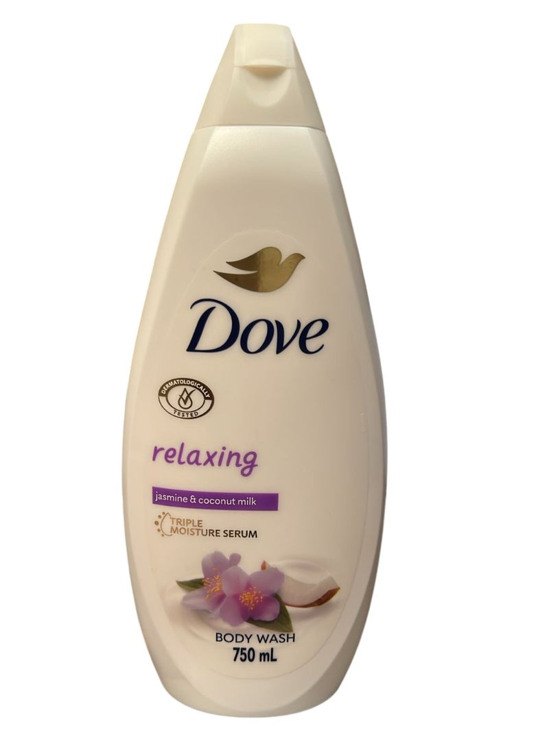 دوف غسول الجسم المريح بالياسمين وحليب جوز الهند 750 مل