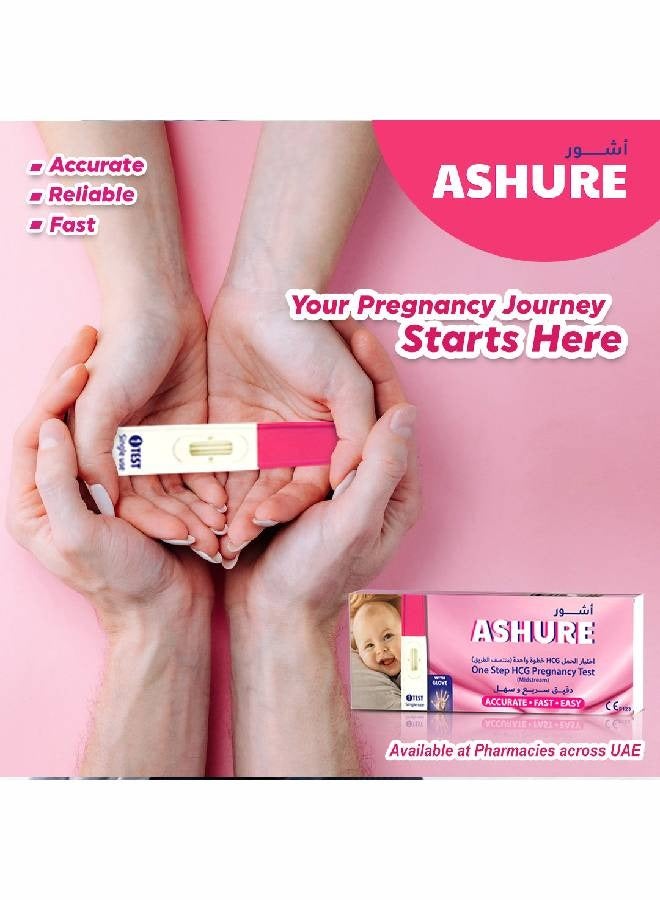 Ashure One Step Midstream HCG Pregnancy Test Kit  - Image 3