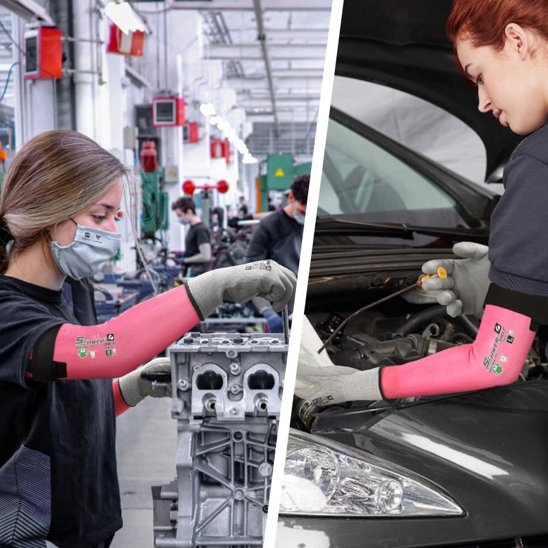 Schwer AIR-SKIN ANSI A6 Cut Resistant Arm Sleeves for Men & Women S901-P, Arm Protectors for High Risk Work, Arm Protectors for Thin Skin, Gardening Sleeves for Farming, Lightweight - Image 3