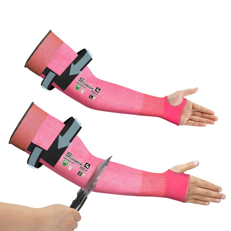Schwer AIR-SKIN ANSI A6 Cut Resistant Arm Sleeves for Men & Women S901-P, Arm Protectors for High Risk Work, Arm Protectors for Thin Skin, Gardening Sleeves for Farming, Lightweight - Image 1