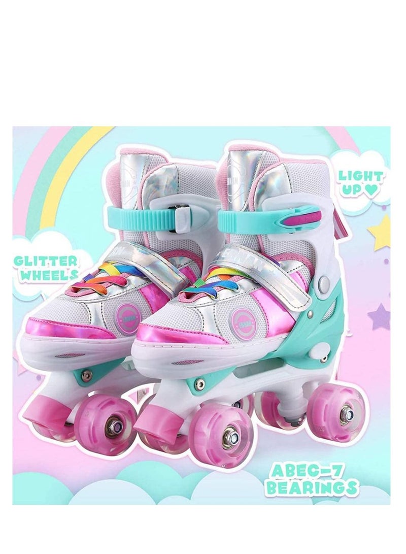 GT-Wheel Kids Adjustable Roller Skates for Girls - Size: M (33-37)EU - Image 2
