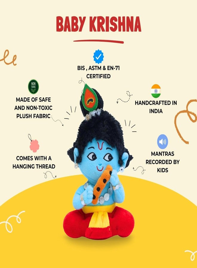 Panda's Box Mantra Chanting Baby Krishna, Hanuman & Ganesha | Interactive Musical Soft Stuffed Plush Toy | Non-Toxic, Safe | Best Birthday Gift for Newborn Kids (Boys, Girls) | Pack of 3-Small - Image 2