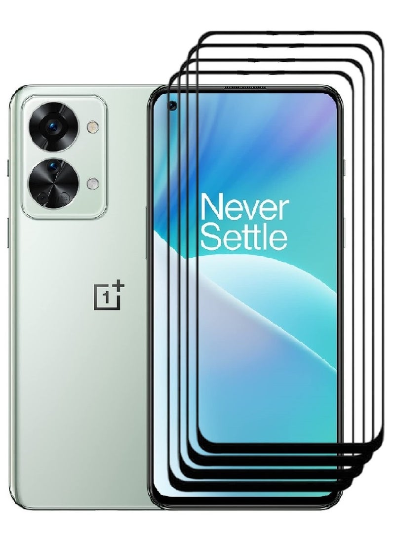 AINA 4 Pieces Tempered Glass Screen Protector 5D Designed For OnePlus Nord 2T Full Glue Edge to Edge Full Screen Coverage And Bubble Free - Image 1