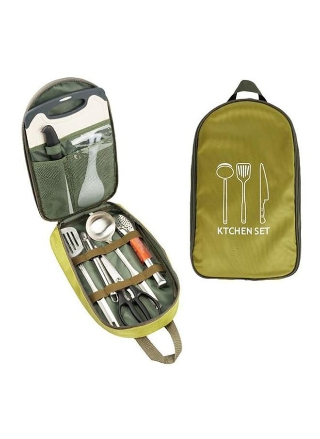 Perfii Camping Cooking Utensils Bag for Outdoor Cookware Perfect for Travel Picnic RVs Camping BBQs Parties  - Image 1