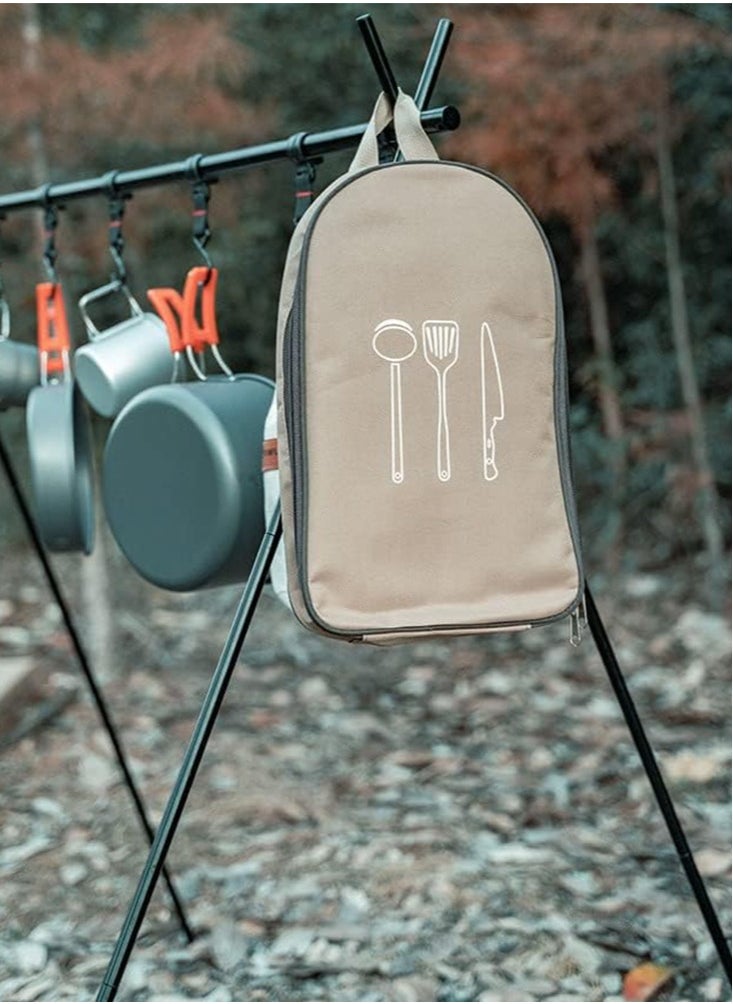Perfii Camping Cooking Utensils Bag for Outdoor Cookware Perfect for Travel Picnic RVs Camping BBQs Parties  - Image 4
