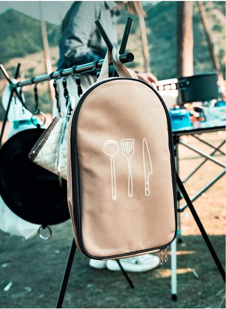 Perfii Camping Cooking Utensils Bag for Outdoor Cookware Perfect for Travel Picnic RVs Camping BBQs Parties  - Image 2