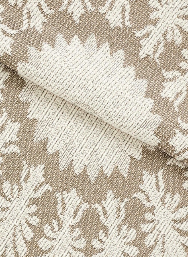 سوبيريور طقم غطاء سرير من قطعتين مصنوع من مزيج قطني فاخر، بطانية خفيفة الوزن، غطاء وسادة متناسق، طقم سرير كبير الحجم، غرفة نوم تقليدية، ديكور جاكار مزخرف، مجموعة كيمبال، مقاس مفرد، لون بيج - Image 3