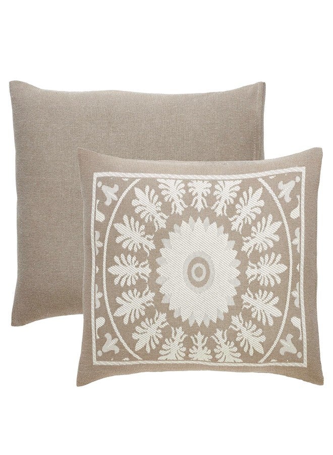 سوبيريور طقم غطاء سرير من قطعتين مصنوع من مزيج قطني فاخر، بطانية خفيفة الوزن، غطاء وسادة متناسق، طقم سرير كبير الحجم، غرفة نوم تقليدية، ديكور جاكار مزخرف، مجموعة كيمبال، مقاس مفرد، لون بيج - Image 4