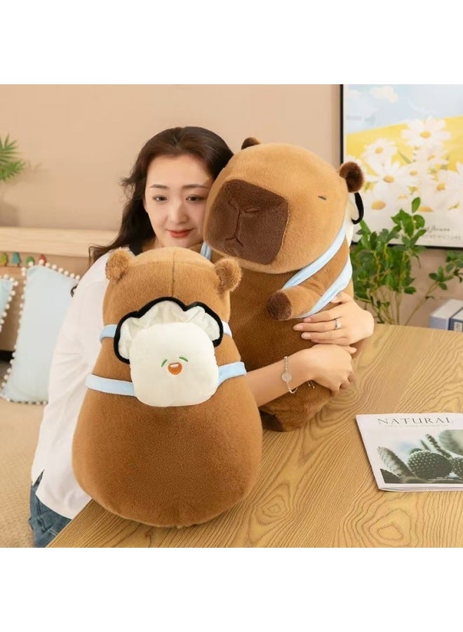 لعبة قطيفة شعبية على الإنترنت Sniffy Kabibala دمية كابيبارا كينج دمية لطيفة لطيفة على شكل وسادة دمية نوم - اللون: حقيبة ظهر أويستر - الارتفاع: 30 سم - Image 1