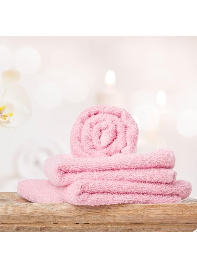 YOOFOSS Yoofoss Luxury Washcloths Towel Set 10 Pack Baby Wash Cloth for Bathroom-Hotel-Spa-Kitchen Multi-Purpose Fingertip Towels and Face Cloths 10'' x 10'' - Pink - Image 4