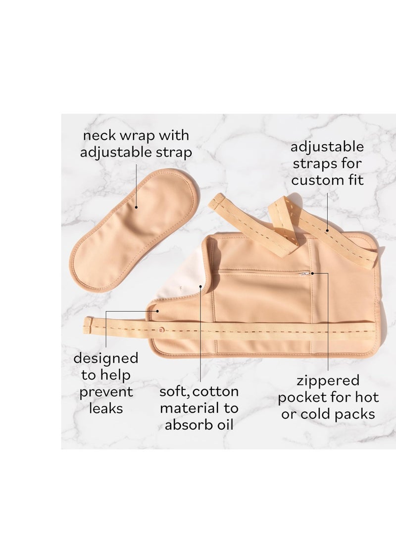 Sky Organics Sky Organics 16oz Castor Oil w/Wraps | Reusable Organic Castor Oil Pack | Adjustable Elastic Straps Cotton Durable Easy to Use  - Image 2