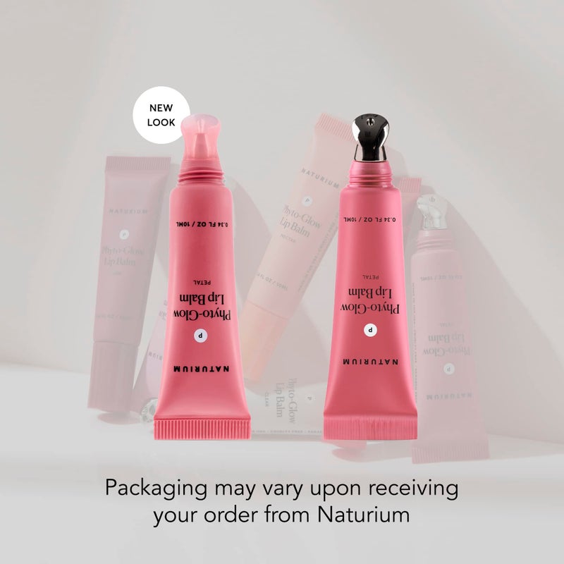 NATURIUM بلسم الشفاه ناتوريوم فيتو-غلو، عناية مرطبة للشفاه مع لمسة لامعة، 0.34 أونصة بتلة - Image 2