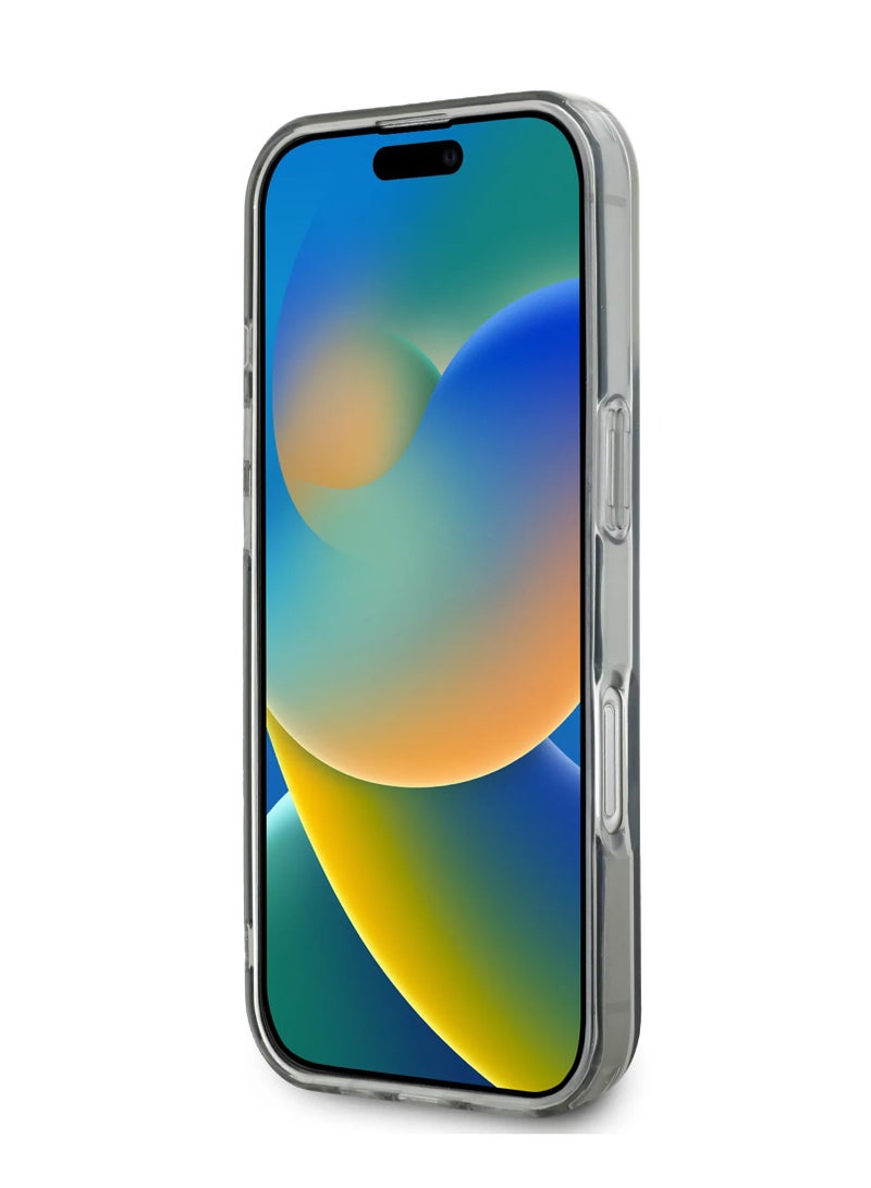 كارل لاغرفيلد جراب IML صلب لهاتف ايفون 16 برو ماكس مع شعار Ikonik / حماية من السقوط /حامي ممتص للصدمات /  تصميم نحيف / قبضة مريحة - أسود - Image 4