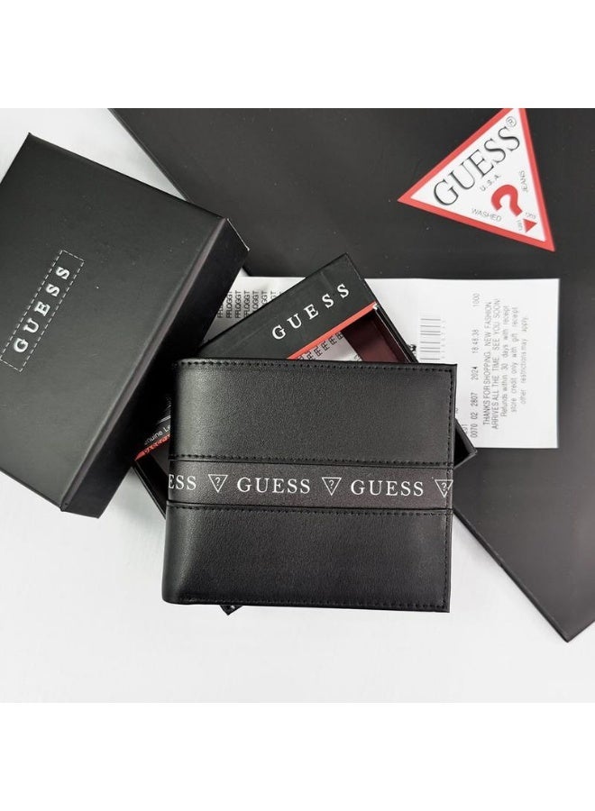 جس محفظة جلدية رجالية من Guess - أسود - Image 1