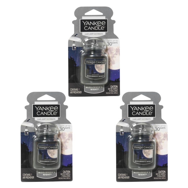 Yankee Candle Car Jar Ultimate, Midsummer's Night, 0.96 OZ (Pack of 3) - Image 1