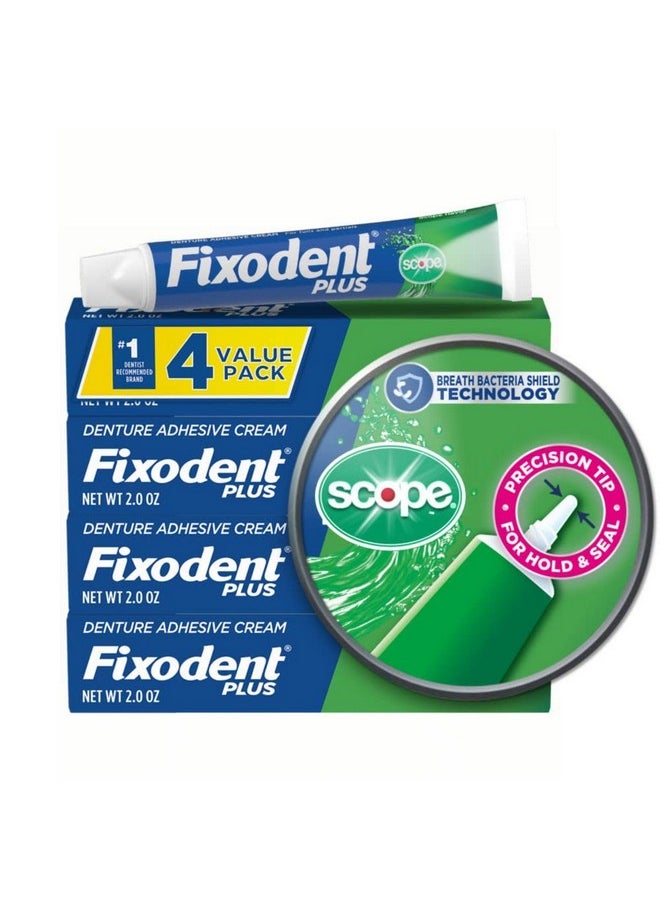 Fixodent Fixodent Plus Scope Secure Denture Adhesive 2.0oz (Pack of 4)  - Image 1