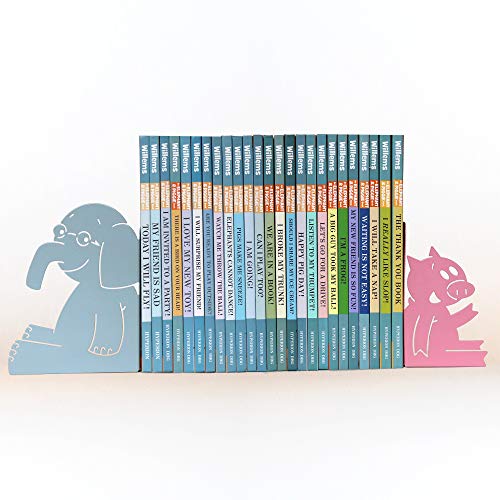 YOTTOY Mo Willems Collection | Elephant & Piggie Set of Durable Metal Bookends 9”H x 4”W x 7”D - Image 4