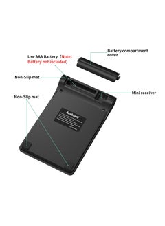 Generic Wireless Numeric Keypad, Portable 2.4G Wireless Number Pad with USB Receiver, 18 Key Mini Keyboard for Laptop, Notebook, Desktop, Surface Pro - Black  - Image 3
