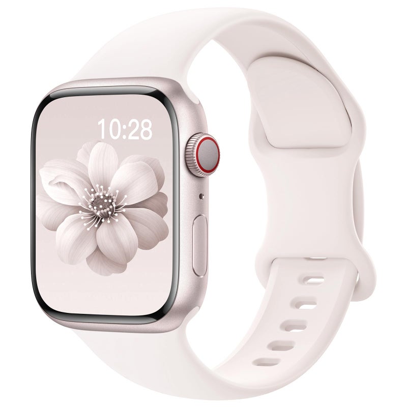 SuperNaNa Sport Silicone Band Compatible with Apple Watch Bands 40mm 38mm 41mm 44mm 45mm 42mm 49mm Women Men,Soft Wristband Waterproof Replacement Sport Strap for iWatch Bands Series 9 8 7 6 5 4 3 2 1 SE Ultra - Image 1