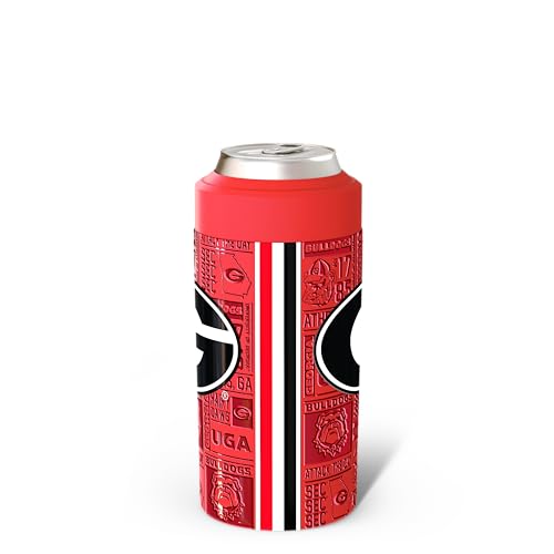 Frost Buddy Universal Can Cooler Fits All Stainless Steel Can Cooler for 12 oz 16 oz Regular or Slim Cans Bottles Stainless Steel Georgia Bulldogs 3D - Image 3