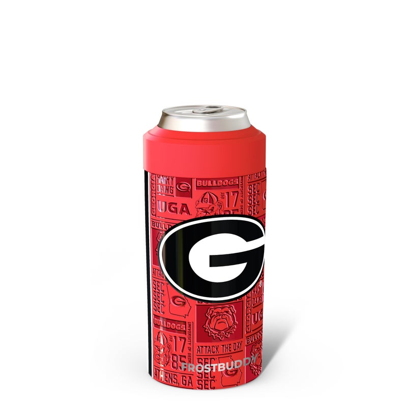 Frost Buddy Universal Can Cooler Fits All Stainless Steel Can Cooler for 12 oz 16 oz Regular or Slim Cans Bottles Stainless Steel Georgia Bulldogs 3D - Image 2