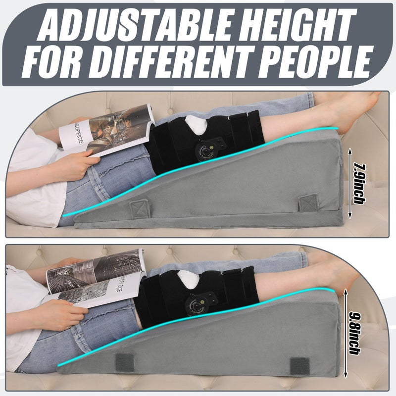 ROYALAY Leg Elevation Pillows for After Surgery, Adjustable Height Knee Surgery Recovery Equipment, Knee Replacement Recovery Aids for Hip Ankle Pain Relief Patent Pending, Double Leg - Image 3