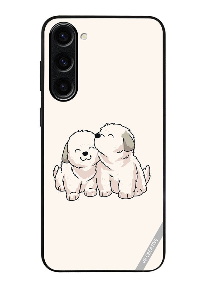 VR CREATIVE Protective Case Cover For Samsung Galaxy S23 Cute Puppies Design Multicolour - Image 1