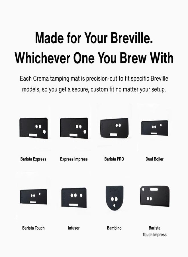 CREMA Coffee Products Tamping Mat for Barista Touch | Non-Slip Silicone Protection for Countertops & Portafilters | Precision Fit with Drip Tray & Vent Holes | Easy to Clean - Image 5