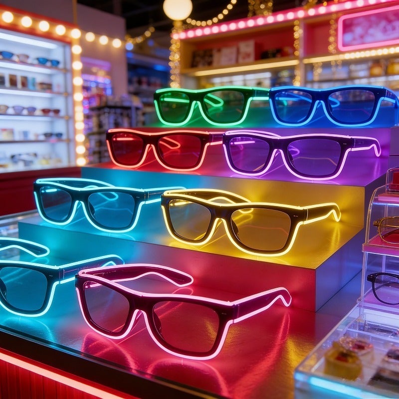 Five-Color Light-Up Glasses — The Perfect Choice for Parties, DJ Events, and Festivals (Batteries Not Included — Please Supply Your Own) - Image 1