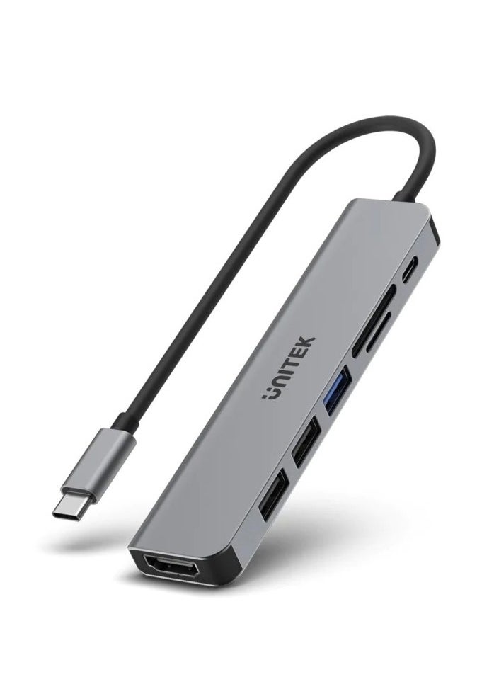 UNITEK USB-C 5Gbps Hub 7-IN-1 with 4K HDMI and 100W Power Delivery  - Image 1