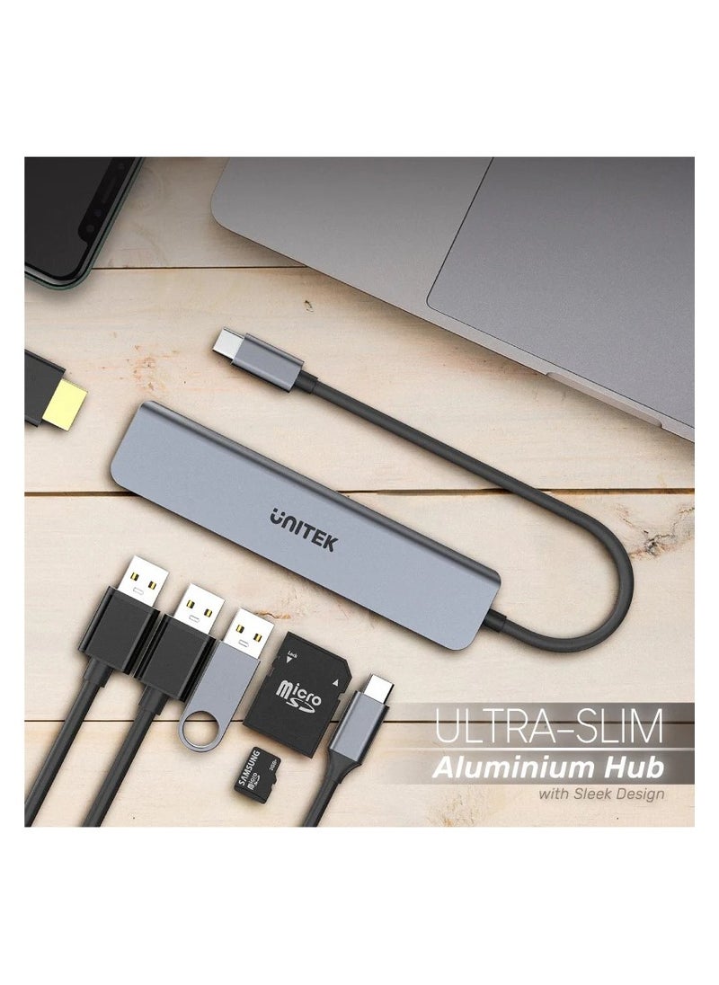 UNITEK - USB-C 5Gbps Hub 7-IN-1 with 4K HDMI and 100W Power Delivery - Image 1
