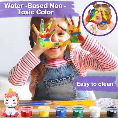 Storio Toys DIY Mould & Paint Craft Kit Unicorn Kids DIY Craft for 3+ Years Plaster Figurine Set with Pigments Palette & Mold Painting Art & Craft Set - Gift Toys for 3 4 5 6 7 8+ Year Multicolour - Image 2