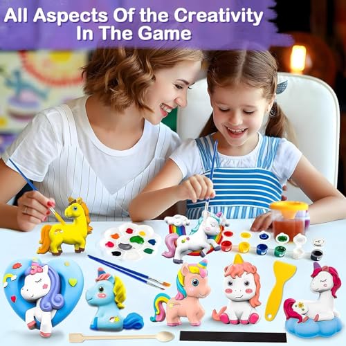 Storio Toys DIY Mould & Paint Craft Kit Unicorn Kids DIY Craft for 3+ Years Plaster Figurine Set with Pigments Palette & Mold Painting Art & Craft Set - Gift Toys for 3 4 5 6 7 8+ Year Multicolour - Image 4