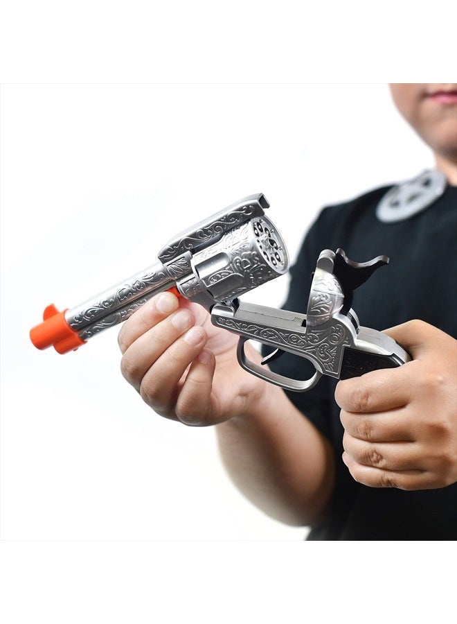 Sunny Days Entertainment Maxx Action Wild West Outlaw Play Set – 5 Piece Western Toy for Kids | Cowboy Sheriff Cap Blaster with Holster and Adjustable Belt | Ring Caps Sold Separately - Image 4