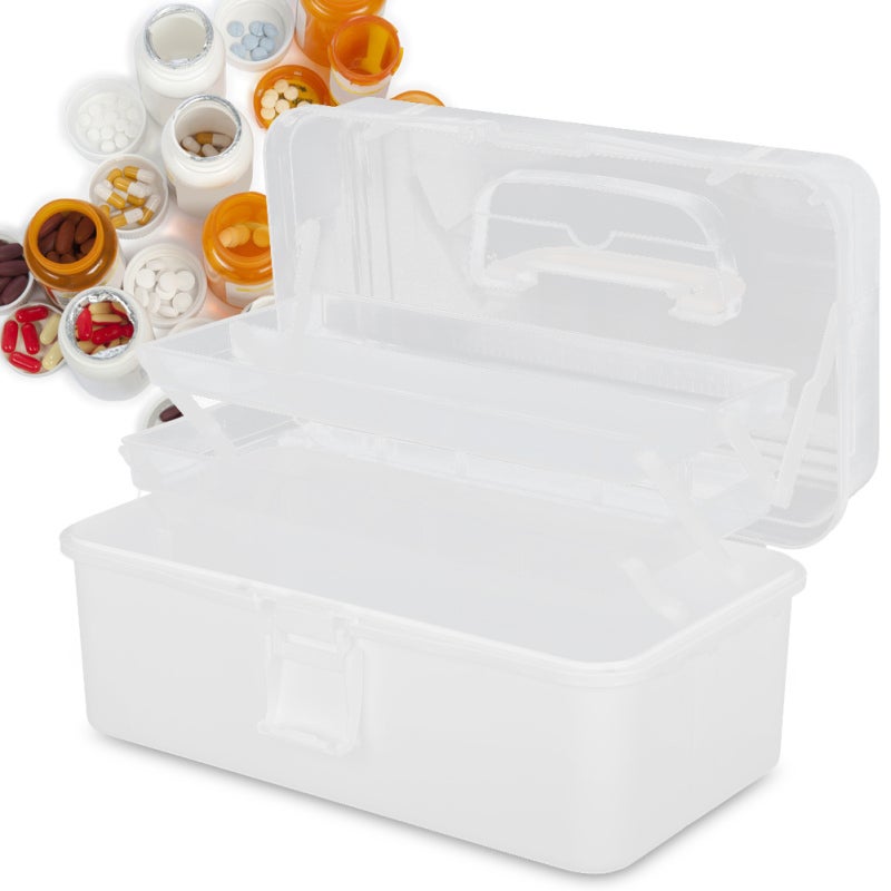 Portable Medicine Organizer 120x60x0.3cm Large Capacity With Safety Clasp - 180 Degree Expansion Dustproof Medicine Case for Home and Travel Family Emergency Use - Image 5